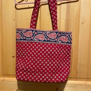 Vera Bradley Red Paisley Tote Bag